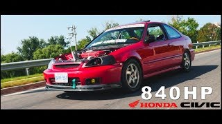 840HP B-SERIES TURBO CIVIC (MUSTANG HITS CIVIC)