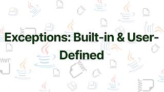 CMP 175 Java Unit 5.4-5.5 | Built-in and User Defined Exceptions in Java Explained