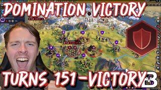 How to Win a Domination Victory In Civilization 6 - Turns 151-Victory!