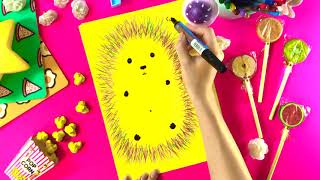 Spiny Tiny Hedgehog - Easy Drawing for Kids | Easy Baby Art