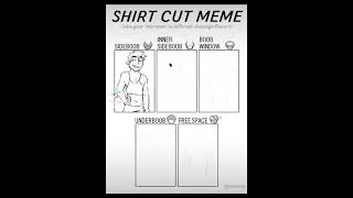 Shirt Cut Meme Shorts