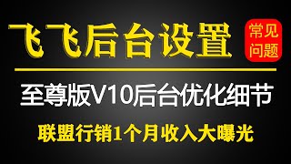 (网络赚钱）飞飞安装问题及后台优化必看 5分钟安装好的飞飞至尊版  后台优化超详细讲解   片尾几分钟真实收入大曝光 我做联盟行销快一个月的收入