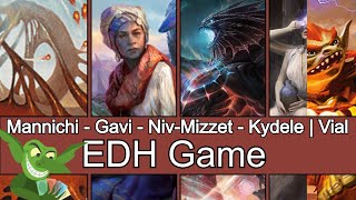 Mannichi vs Gavi vs Niv-Mizzet Reborn vs Kydele | Vial Smasher EDH / CMDR game play