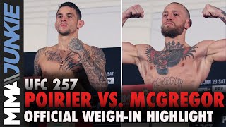Conor McGregor on championship weight for Dustin Poirier rematch | UFC 257 weigh-in highlight