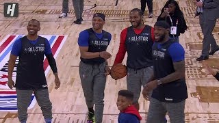 LeBron James Having Good Time With Kawhi, Westbrook, CP3 & More - 2020 NBA All-Star Practice