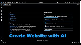 VS Code AI | Getting Started Web Design | HTML CSS & JavaScript