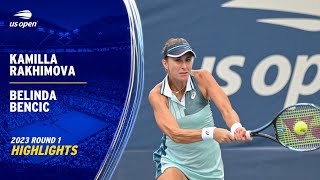 Kamilla Rakhimova vs. Belinda Bencic Highlights | 2023 US Open Round 1