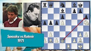 Insane Queen Sacrifice || Boris Spassky vs Ratmir Kholmov || 1971