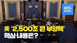 미국 의회, 2천500조 원 규모 부양책 타결…역대 최대 규모 / KBS뉴스(News)