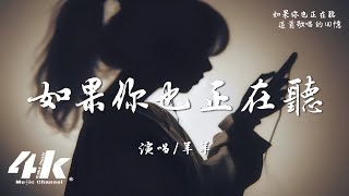 羊羊 - 如果你也正在聽『原來我真的可以，把你留在破碎的過去。』【高音質|動態歌詞Lyrics】♫