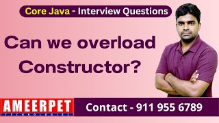 Can we overload Constructor in Java | By Srinivas | Ameerpet Technologies