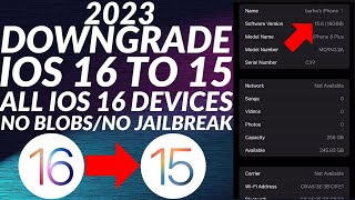 Downgrade iOS 16 to 15 No Blobs/No Jailbreak | iOS 15.6 RC Downgrade | All iOS 16 Devices | 2023