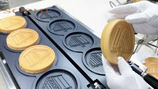 Cheese coin waffle maker