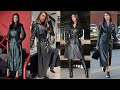 Stylish Most Demanding Leather Long Coat for Women's #leatherfashion #fashionable