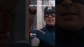 Hulk with Natasha and Cap VS Tony and Thor #shorts #youtubeshorts #marvel #avengers #hulk #thor