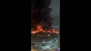 Пожар в гипермаркете OBI рядом с ТЦ Мега Химки