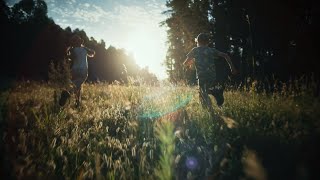 Hiking in the forest with my advert family in the Tissot ad