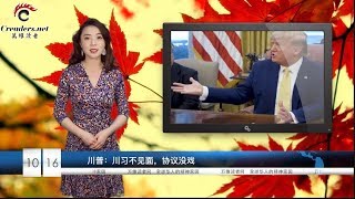 川普：习近平不和我见面，协议没戏；《香港法案》将牵住中共金融的牛鼻子；对等回应：美国祭出新招对付中共官员（《万维读报》 20191016-02）