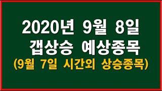 2020년 9월 7일 시간외 상한가,급등주,테마 종목분석(대한약품,모다이노칩,예림당,나노엔텍,대신밸런스제6호스팩,STX중공업,남광토건,스카이이앤엠,앤디포스,신성이엔지)