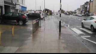 Blackpool Wet🌧️ and Windy☔ Lytham road over looking Bloomfield road walkalong