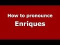 How to pronounce Enriques (Italian/Italy) - PronounceNames.com