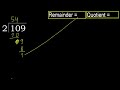 divide 109 by 2 remainder . division with 1 digit divisors . how to do