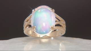 Ethiopian Opal Oval Ring 14K Gold 3.80 ct tw on QVC