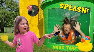 Handyman Hal DUNK TANK | Handyman Hal sets up a Dunk Tank for Kids Fun