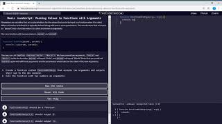 Basic JavaScript (48/111) | Passing Values to Functions with Arguments | freeCodeCamp