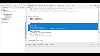Abstract class Shape in Java using Eclipse