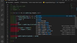 Longest Substring No Duplicates -Javascript