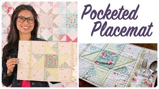 How to Make a Pocketed Placemat with Lace Embellishment by Jera Brandvig for Lecien Fabrics