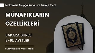 2- Makamsız Bakara Suresi 8-16. Ayetler -  Münafıkların Özellikleri | Süleymaniye Vakfı Meali