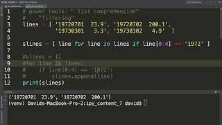 07 list comprehensions: filtering