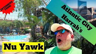 🟡 Atlantic City | Harrah's Hotel & Casino! Extensive Tour. Beautiful Pool But There's A Fee To Use!