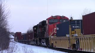 Double DPU's inc a EMD Geep! Huge CN Stack Train 120 at Painsec Junction