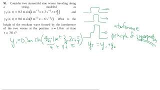 16-91 Superposition or interference of waves
