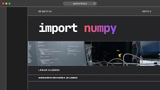 NumPy for Linear Algebra in Python