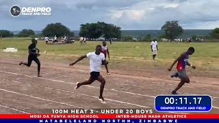 100M UNDER 20 BOYS HEAT 3 ZAMBEZI ZONE 2025 | ONLY J CLOCKS 11.60 SECONDS