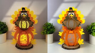 How To Make Paper Cut Lantern Thanksgiving Day Turkey 2