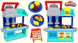 Pretend Cooking Play Doh Hamburger, Pizza, & Desserts with Busy Chef's Restaurant Set & PJ Masks!