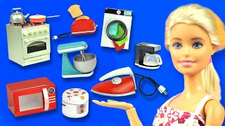 Mini Kitchen appliances for Barbie doll and dollhouse (compilation)