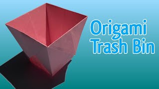 How to Make Origami Trash Bin , Origami Tree Pot