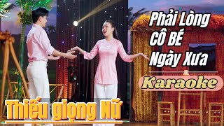 Karaoke PHẢI LÒNG CÔ BÉ NGÀY XƯA | Khưu Huy Vũ ft. Phạm Thiêng Ngân | Song ca cùng Khưu Huy Vũ