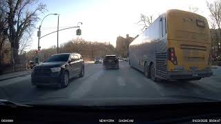 Driving over the yellow lines - skipping traffic - double Parkers