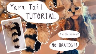 Yarn Tail Tutorial | *with voice* |  | TW: scissors✂️| NO BRAIDS!!