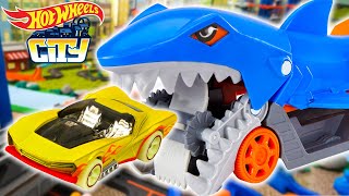 Draven Unleashes the Car Eating Shark on Hot Wheels City! 😱🦈 + More Kids Cartoons | Hot Wheels