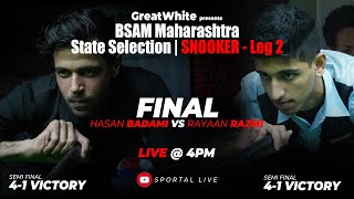 HASAN BADAMI VS RAYAAN RAZMI | SENIOR SNOOKER | FINAL