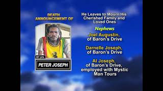 Peter Joseph ~ Long Obituary