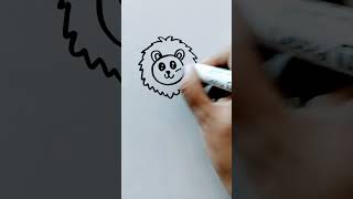 How to Draw Very Simple Lion Drawing #howtodraw #kidsdrawing #Shorts @theartandcraftroom